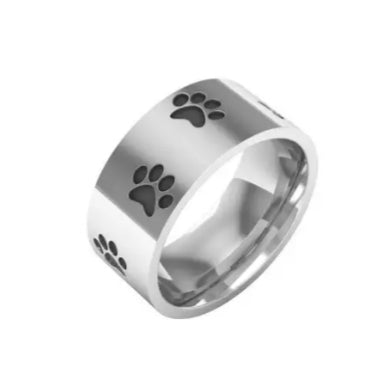 Stainless Steel Dog Paw Ring